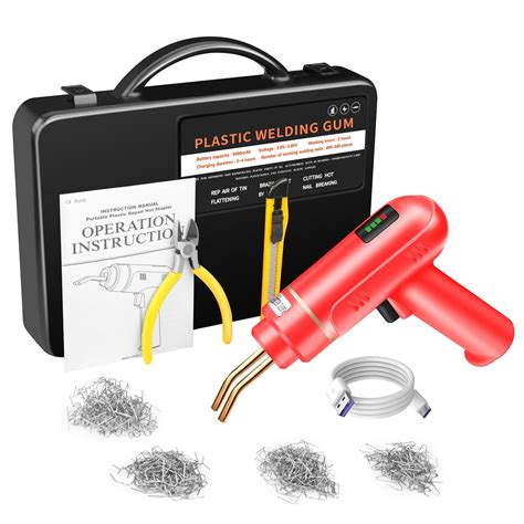 W Cordless Usb Rechargeable Plastic Welder Plastic Welding Kit With Pcs Hot Staples For