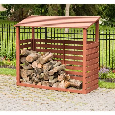 Leisure Season Ft W X Ft D Wood Log Store Wayfair Firewood