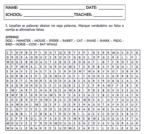 English Activities : Atividade com there is e there are - ensino médio