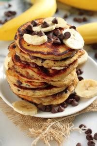 Malted Chocolate Chip Banana Pancakes Baker By Nature