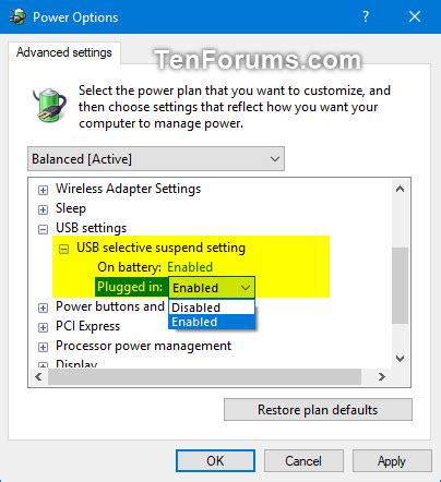 Remove 'USB selective suspend setting' in Power Options in Windows ...