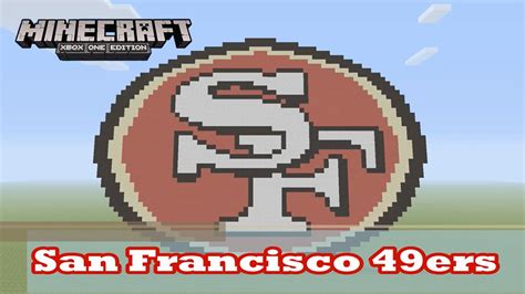 Minecraft Pixel Art Tutorial And Showcase San Francisco 49ers Logo