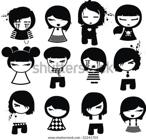 Emo Characters Stock Vector (Royalty Free) 32241703 | Shutterstock