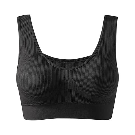 Amidoa Lingerie For Women Wire Free Push Up Sport Bra Clearance Bras Xl