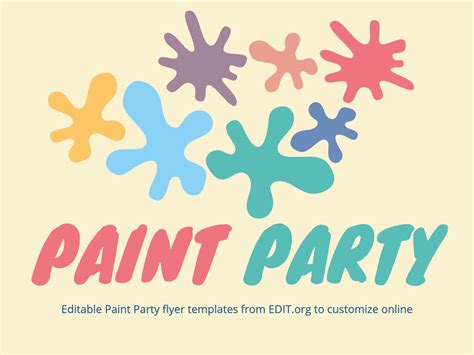 Customize Paint Party Flyer Templates