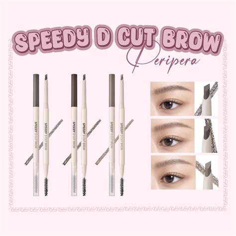 100 Genuine Peripera Speedy Du Cut Brown Eyebrow Pencil Shopee