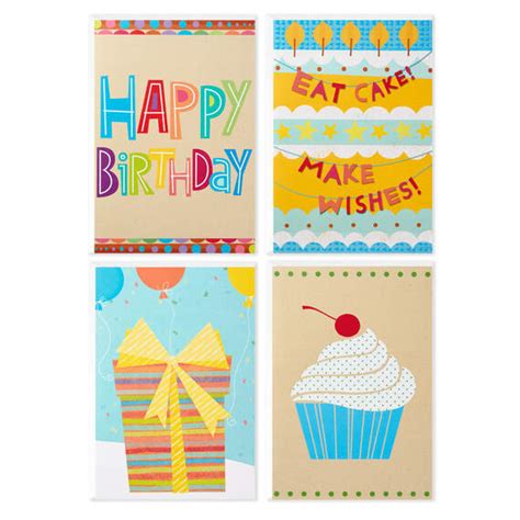 Colorful Assorted Birthday Cards Pack Of 12 Boxed Cards Hallmark