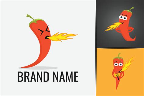 Hot Red Chili Pepper With Burning Flames Spicy Red Chili Mascot Cartoon Character Pepper