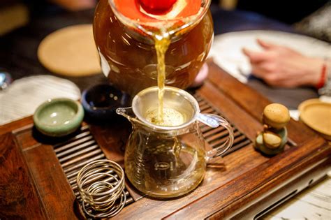 Proses Pembuatan Teh Shen Puer Upacara Minum Teh Foto Stok Unduh