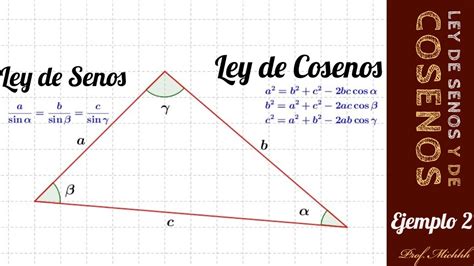 Ley De Senos Y Cosenos Ejemplo 2 Youtube