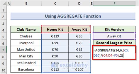 How To Find Second Largest Value With Criteria In Excel