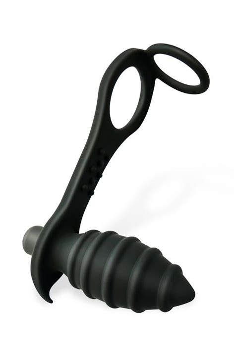 ANILLO GENITAL CON PLUG ANAL VIBRADOR AKSTEN Buketo