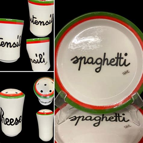 Baldelli Italia Dinner Plates Chesse Skaker Utensil Holder Etsy