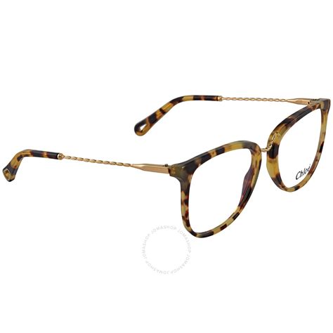 Chloe Ladies Tortoise Square Eyeglass Frames Ce2731 212 53 886895363501 Eyeglasses Jomashop