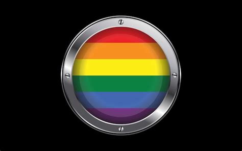 Premium Vector Gay Lgbt Pride Flag D Badge Vector Image