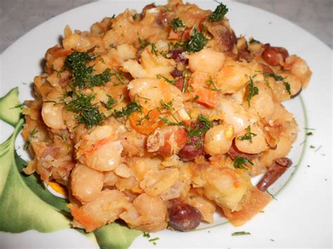 фасоль с овощами