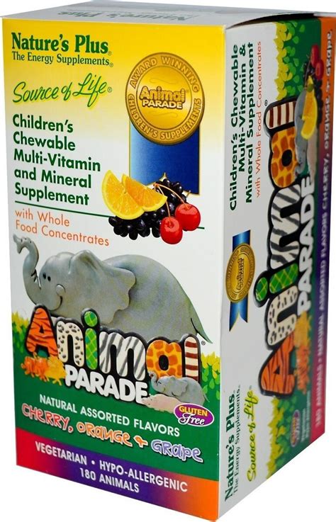 Nature's Plus Source Of Life Animal Parade Multi Vitamin & Mineral 180 ...