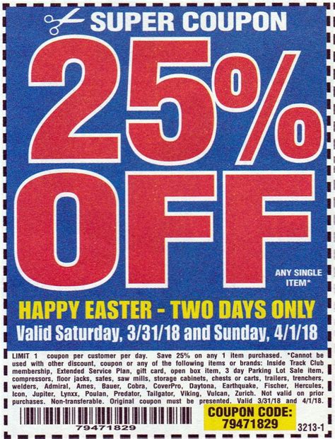 Harbor Freight Easter Sale 25 Off Coupon Some Super Coupons