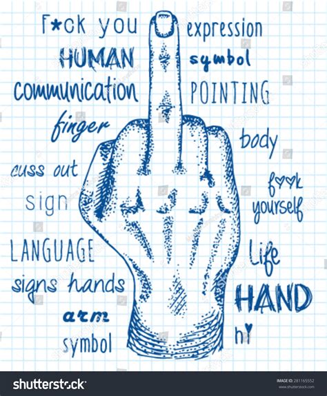 Fuck You Sign Stock Vector Royalty Free 281165552 Shutterstock