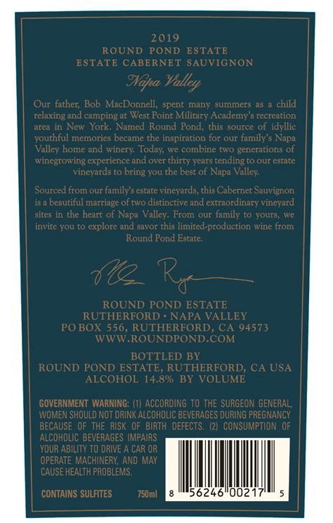 Estate Cabernet Sauvignon - Round Pond Estate