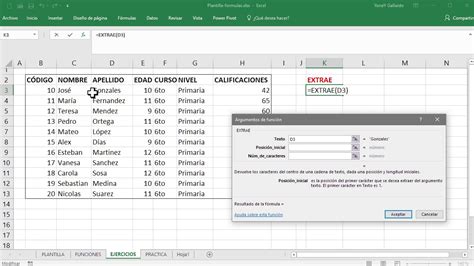 Función Extrae En Excel Youtube
