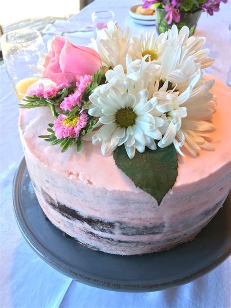 Pink Naked Cake Medium Sweet Snowdonia