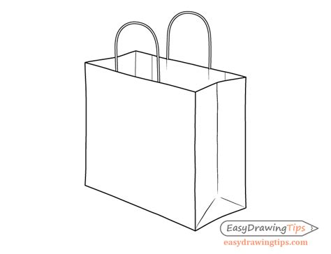 Line Drawing Of Bag