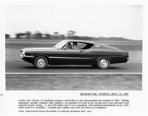 1968 Ford Torino Gt Fastback Press Release Photo With Text Etsy