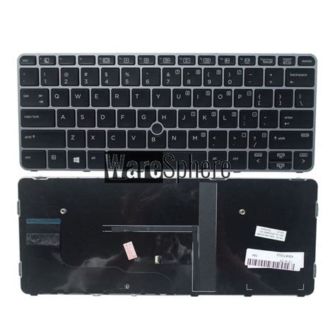 Us Laptop Keyboard For Hp Elitebook 725 G3 820 828 G4 Backlit Silver Frame