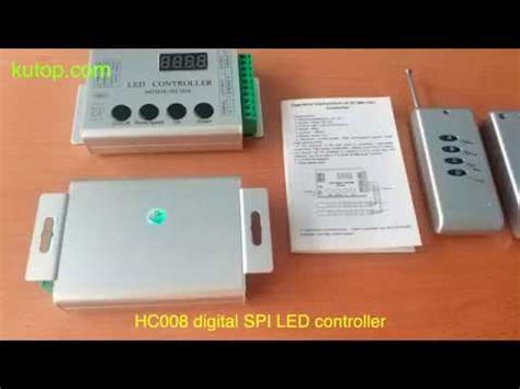 HC008 digital SPI LED controller - kutop.com - YouTube