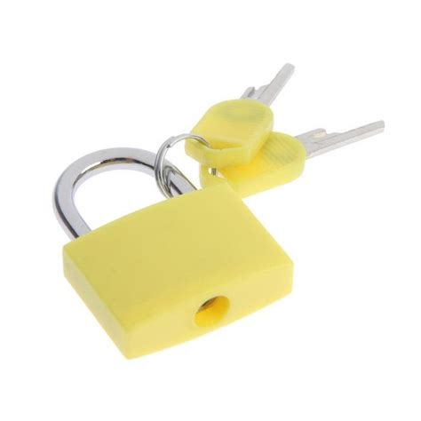 TUNDRA Замок навесной для чемодана, средний, 30х42 мм, желтый, 2 штуки ...