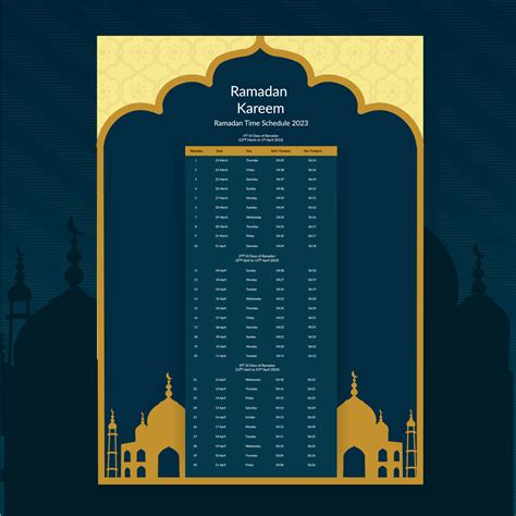 Ramadan Calendar Design 2023 Calendar Mockup Template Islamic