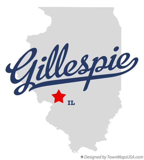 Map of Gillespie, IL, Illinois