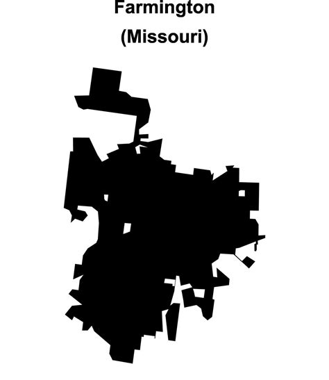 Farmington, Missouri blank outline map 56987982 Vector Art at Vecteezy