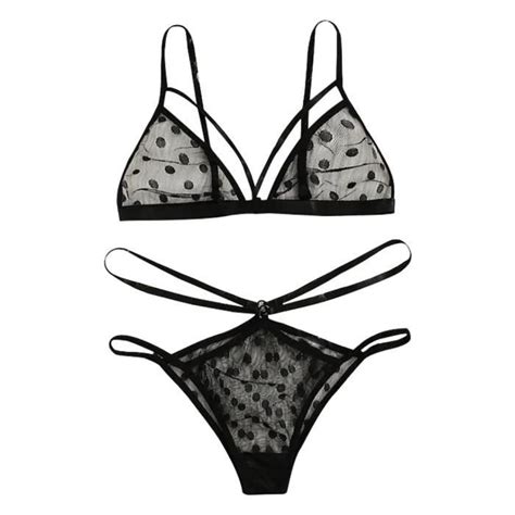 Kawaii Lingerie Micro Bikini Lenceria Mujer Sexe Mode Femmes Sexy Dentelle Licou Dos Nu Soutien