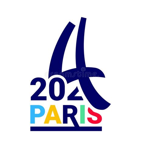 Jeux Olympiques Paris 2024 Logo Officiel Symbole Abstrait Image Stock