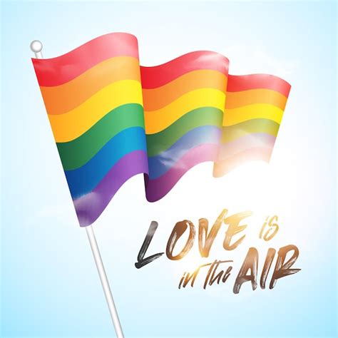 Bandeira do arco íris lgbtmovement bandeira do orgulho gay acenando em um fundo branco close