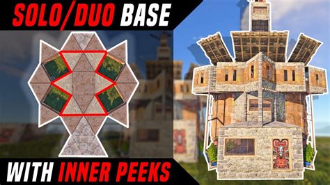 Simple Solo Duo Base With Inner Peeks Rust Base Building Youtube