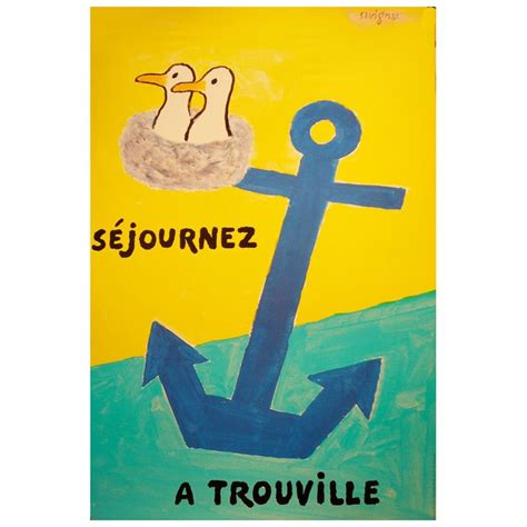 Original 1980 S Raymond Savignac Poster Sejournez A Trouville