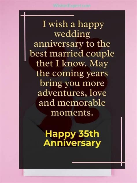 Happy 35th Wedding Anniversary Quotes And Wishes in 2022 | Wedding ...