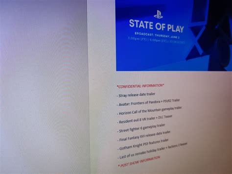 Pyo On Twitter The Playstation State Of Play Leaked Wow This Is