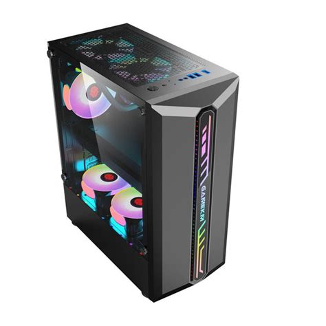 computer case mid tower desktop atx case usb  ports transparent