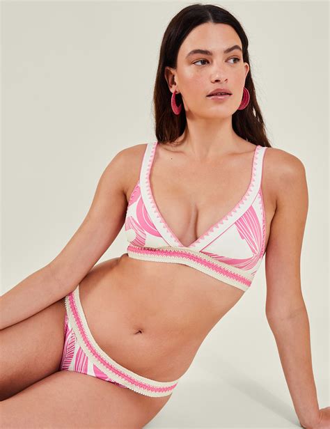 Printed Padded Triangle Bikini Top ACCESSORIZE M S