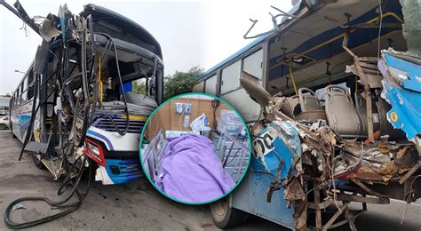 Los Olivos Dos Pasajeros Heridos Tras Choque De Buses En La