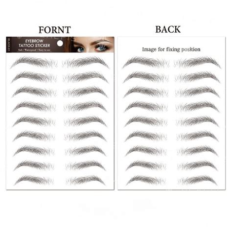 Водонепроницаемая наклейка для татуировки бровей Полупостоянные ...