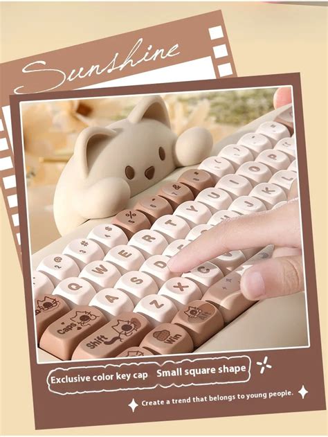 Keynouo C68 แมวซลโคนคยบอรดไรสายบลทธ Tri Mode สง Appeara Hot Swap แลปทอป Gamer PC