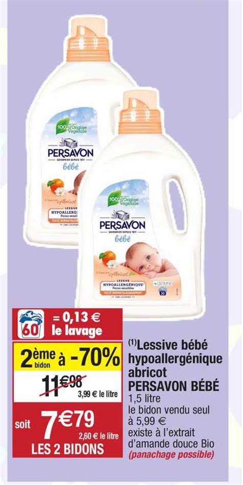 Offre Lessive Bébé Abricot Derming Persavon Bébé chez Migros France