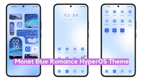 Monet Blue Hyperos Theme For Xiaomi With Dynamic Widgets Hyperos Themes