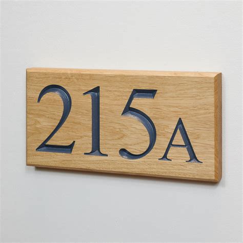 Wooden house number signs - The Engraved Oak Company