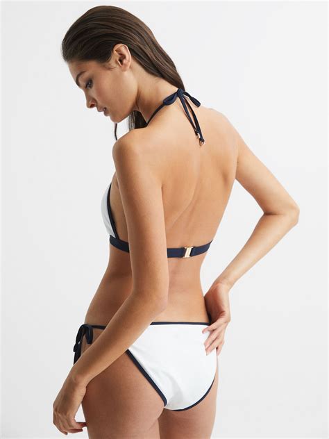 Reiss Rutha Fixed Triangle Halter Bikini Top Reiss